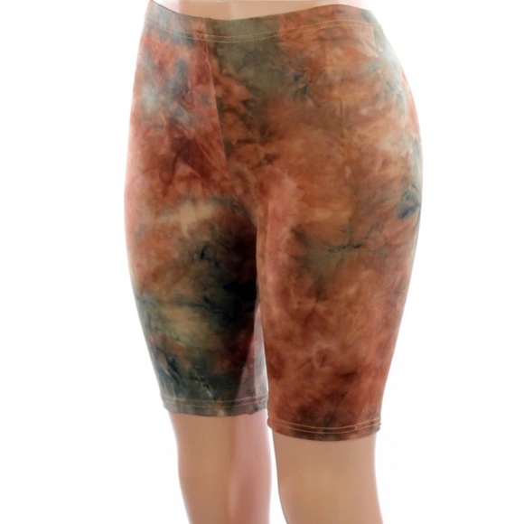 NWT Tie Dye Biker Shorts - Picture 1 of 6